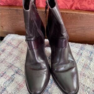 Cole Haan Dark Brown Leather Ankle Boots